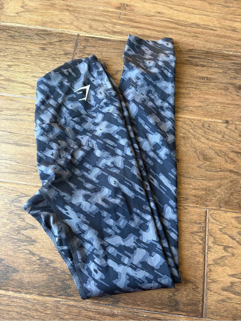 Gymshark Black & Gray Camo High-Waist Leggings